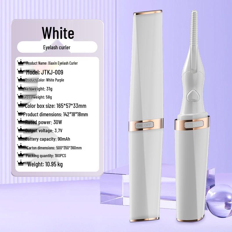 

Rechargeable Heated Electric Eyelash Curler - Portable Curling Tool слоновая кость/белый