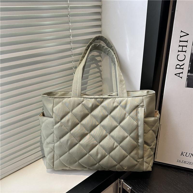 

Осень и зима новая простая сумка-тоут большой вместимости женская сумка-мессенджер легкая повседневная текстура модная ромбовидная сумка-мессенджер