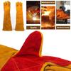 Baking Fireplace Fire Resistant Welding Glove Welding Gauntlets Works Gloves Soldering Accessory