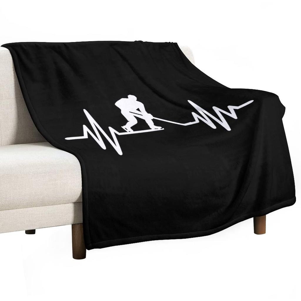 Ice Hockey Throw Blanket Winter Sport Game Flannel Blanket Sporting Competition Sofa Couch Office Flannel Blankets for Kids Boys