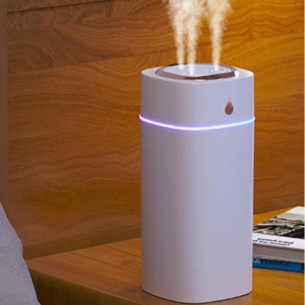 Desktop Humidifier with Atmosphere Light Quiet with 3 Outlet Air Humidifier Mini Portable for Bedroom Indoor Table Home Office