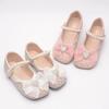 2024 Children Princess Shoes Pearl Bow Casual Party Wedding Shoes Kids Shallow Leather Shoes Fashion Girls Dance Single Shoes