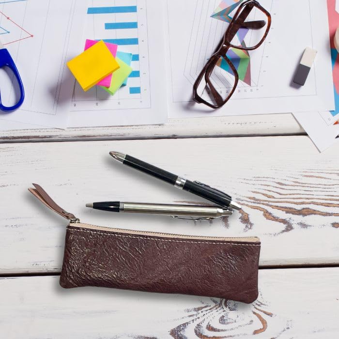 Acacia Style Pencil Tochigi Leather Tanned Leather Shrink 18cm X Genuine Made In Pencil Business Case, "W Kogashi" Wrap, 6cm, Leather, Lightweight,