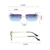 Xiaomi 1 Stück Unisex Metall Quadratischer Rahmen Modische Randlose Sonnenbrille Für Draußen Strandparty