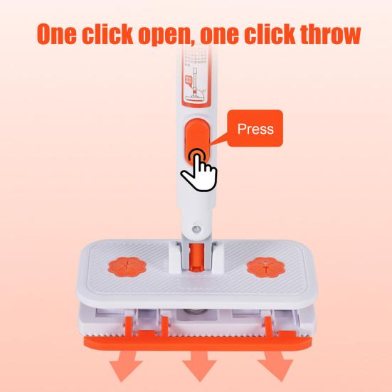 מיקרופייבר מיני עם ראש נעילה החלפת מטלית מהירה קומפקטי גמיש כלי ניקוי רב-משטחי רטוב יבש