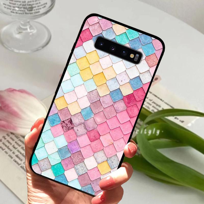 Case For Samsung S10 S10+ S10E Silicone Etui Fashion Painted Soft TPU Coque For Samsung Galaxy S10 S 10 Plus S10E Phone Cover