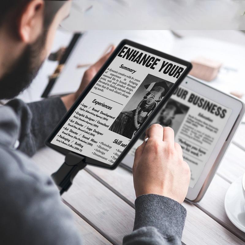 Halslupe 3X Leseseite Glas Halslupe Lupe Flexible Tragbare Lupe für Senioren Sehschwäche Naharbeit Nähen