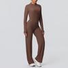 European-American Nude Feel Sports Jacket and Slimming Yoga Pants Set
