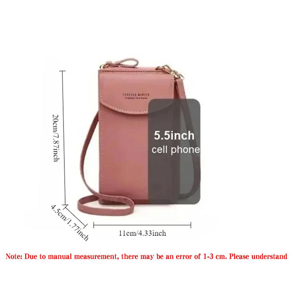 Modna torba na telefon komórkowy typu Crossbody na jedno ramię Mini wszechstronna tornister Torba na karty z wieloma pozycjami Etui na karty Kobieta