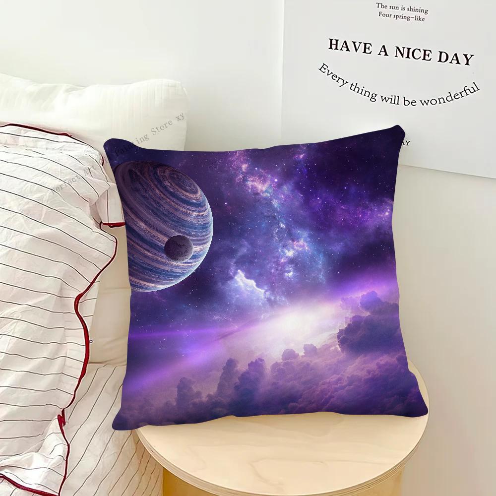 3D Planet Wunderschöne Sternenhimmel Kissenbezug Quadratisches Kissen Schlafzimmer Sofa Freizeit Komfort Kissen Auto Wohnzimmer Heimdekoration