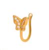 Creative U-Shaped Non-Piercing Nose Clip: Butterfly & Snake Design