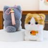 Charming Scented Mini Cat Rabbit Plush Keychain Ornament for Desk Decompression