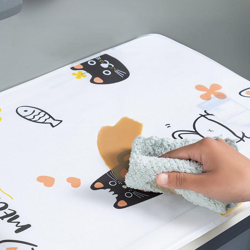 Microwave Dust Cover with Pocket Reusable Microwave Cover with Cartoon Design To Prevent Dust and Fumes in The Kitchen and Home
