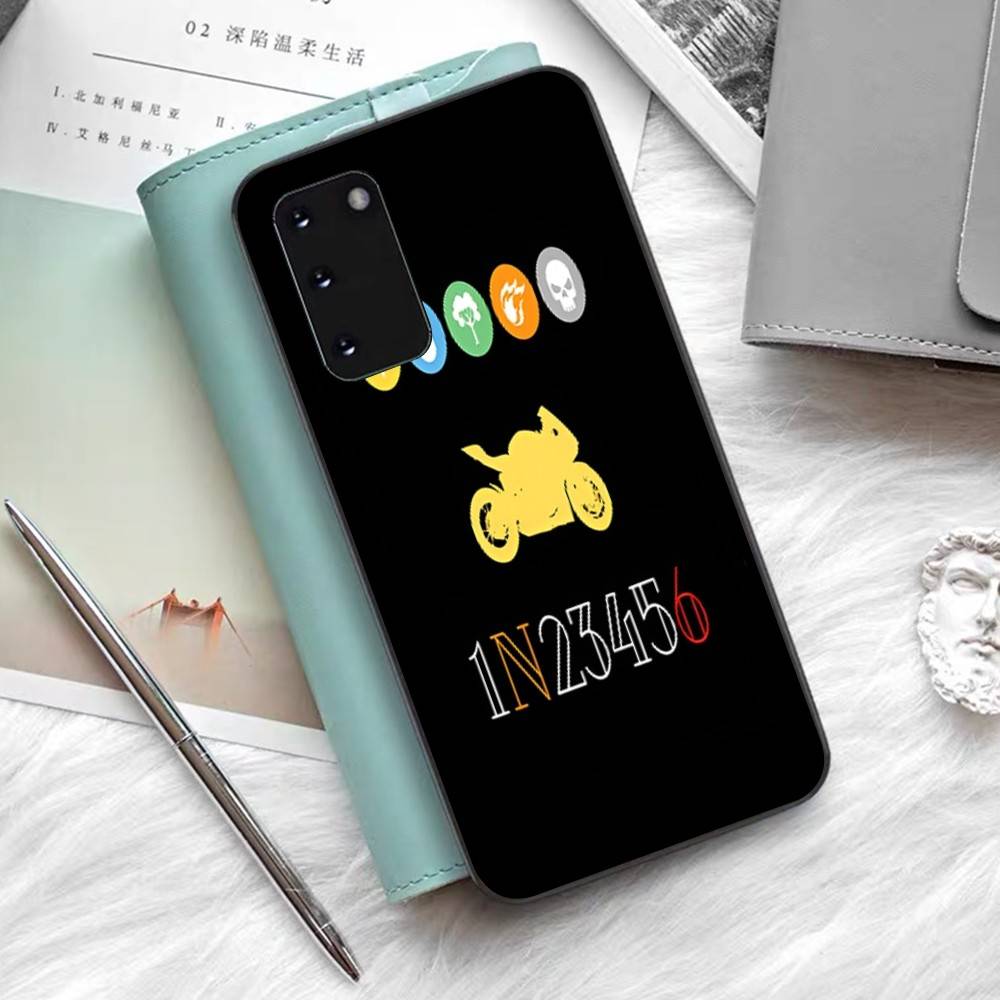 1N23456 M-Motorcycle Phone Case Silicone PC+TPU For Samsung S10 20 30 22 23 24 Plus Lite Ultra Cover