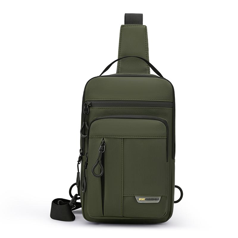 Men's Chest Bag Nylon Large Capacity Shoulder Crossbody Bag