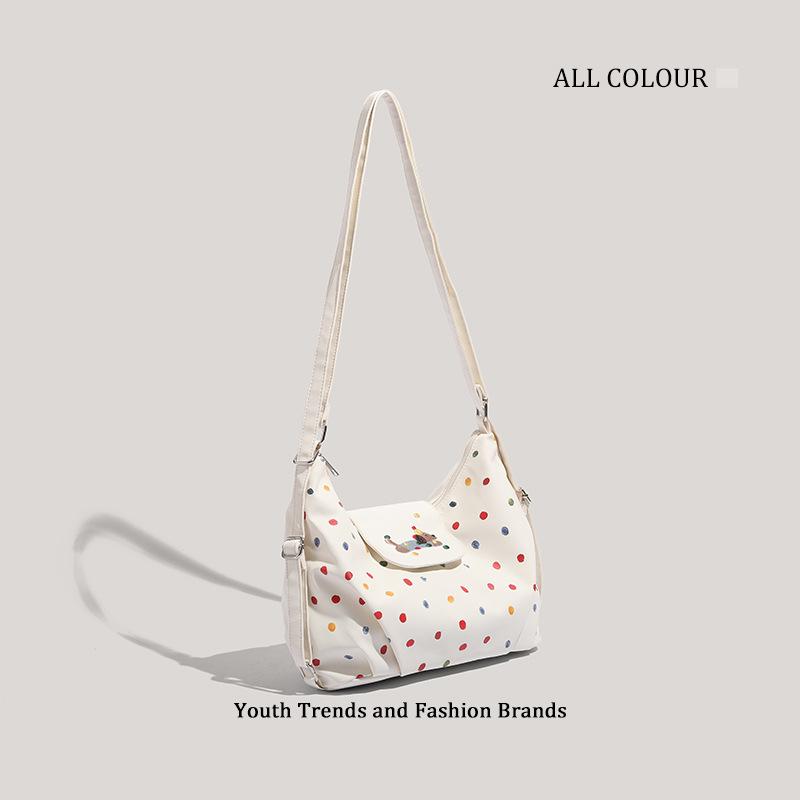 Cute Color Polka Dot Puppy Crossbody Bag New Large Capacity Student Backpack Crossbody Shoulder