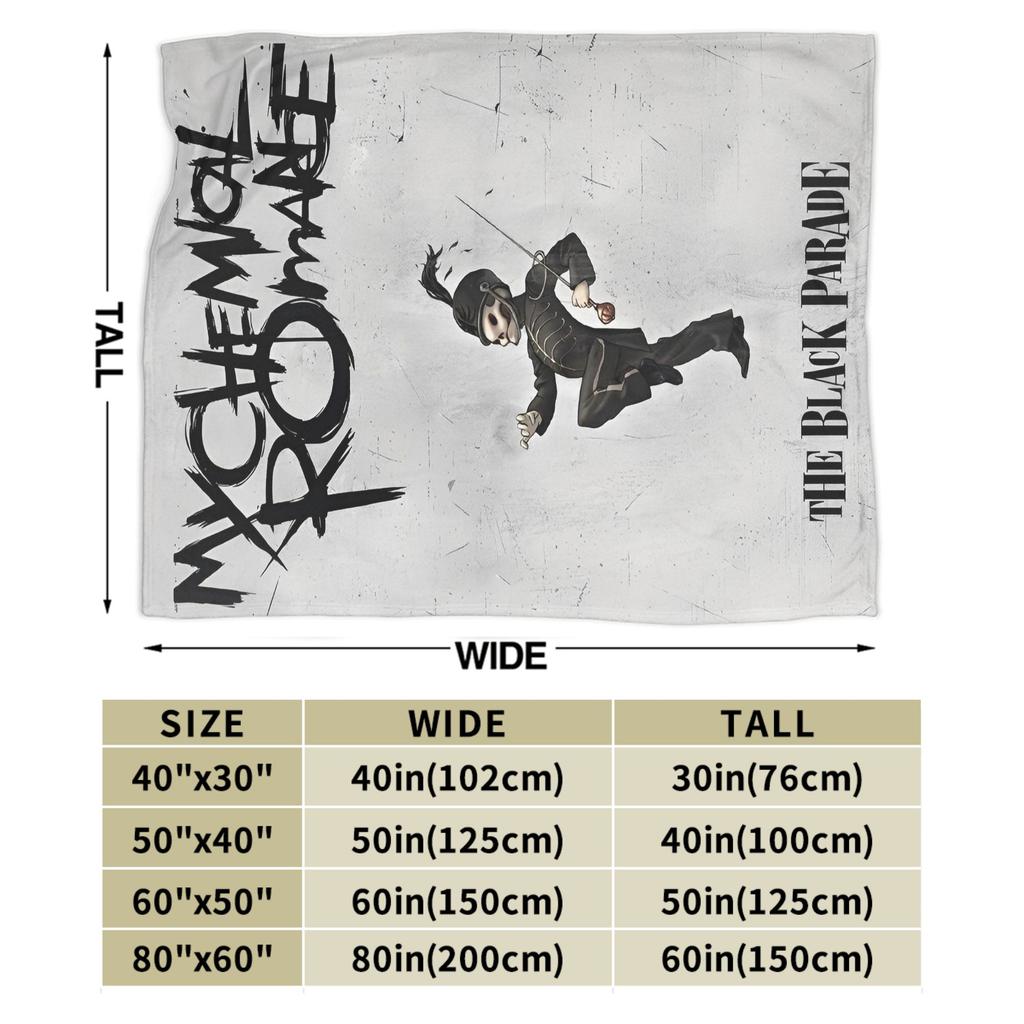 My Chemical Romance Band Blankets Flannel The Black Parade Album Soft Throw Blanket for Car Sofa Couch Bedspread