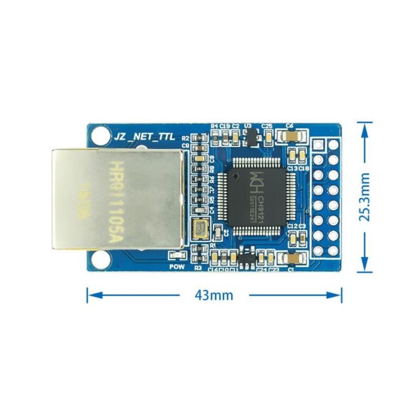1 STÜCK CH9121 Serielle Schnittstelle zu Ethernet Netzwerkmodul TTL Übertragungsmodul Industrieller Mikrocontroller STM32