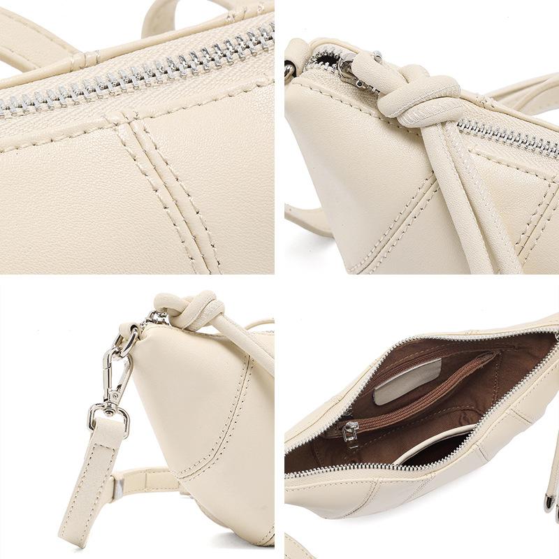Fashionable Women's Bag Shoulder Bag New Genuine Leather Women's Bag Croissant Fashionable Versatile High End Crossbody Bag Women