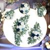 2 Pieces Artificial Flower Swag Floral Backdrop Rustic Hanging Handmade Silk Flowers Wedding Arch