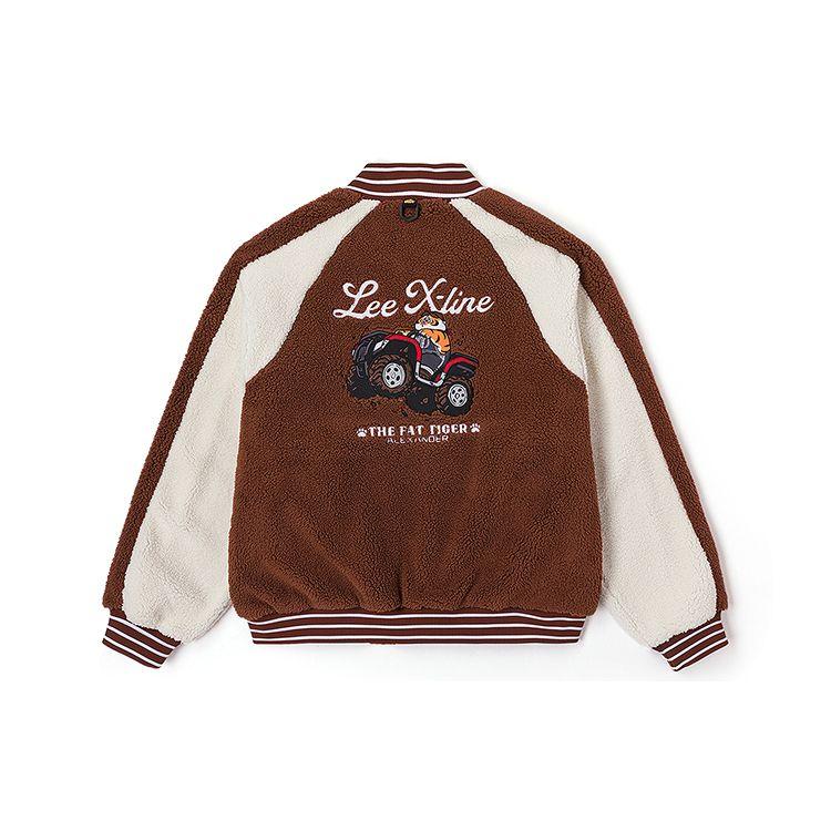 X I Am Not Fat Tiger Series FW23 Comfortable Zipper Imitation Lamb Fleece Cotton Jacket Unisex jackets Brown LUT007210204202A03039