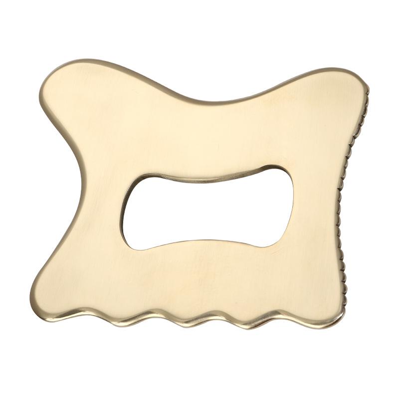 Pure Brass Gua Sha Body Sculpting Board for Full Body Massage - Large Area Back & Leg Fascia Knife