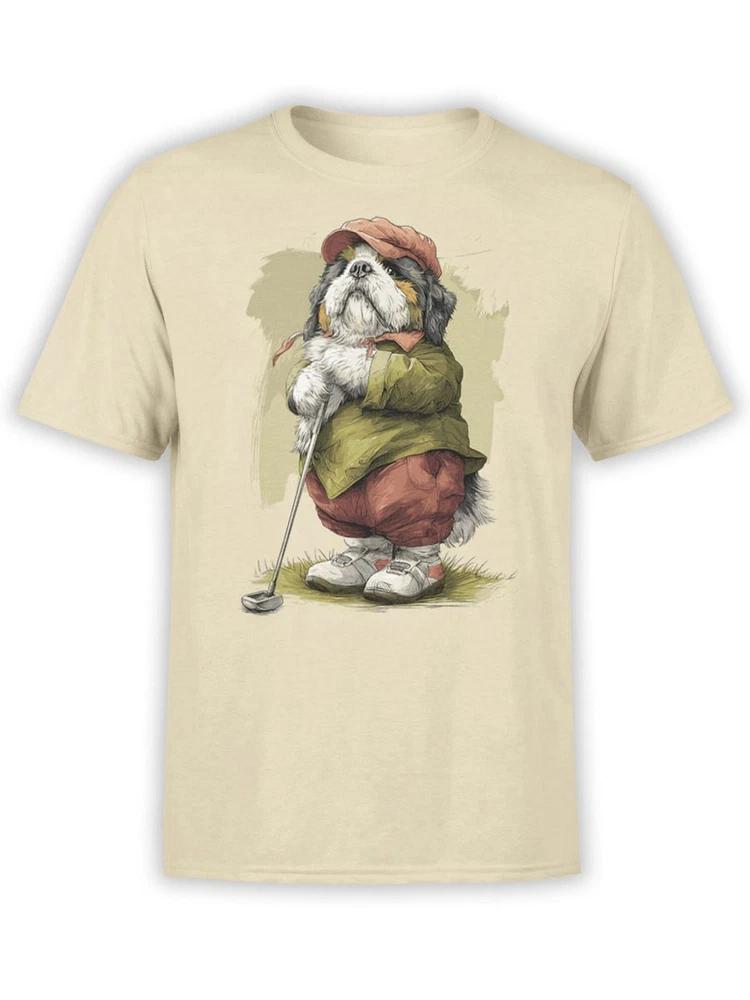 Golf Caddy Pup Tshirt Funny Dog Golfer Tee Unisex S