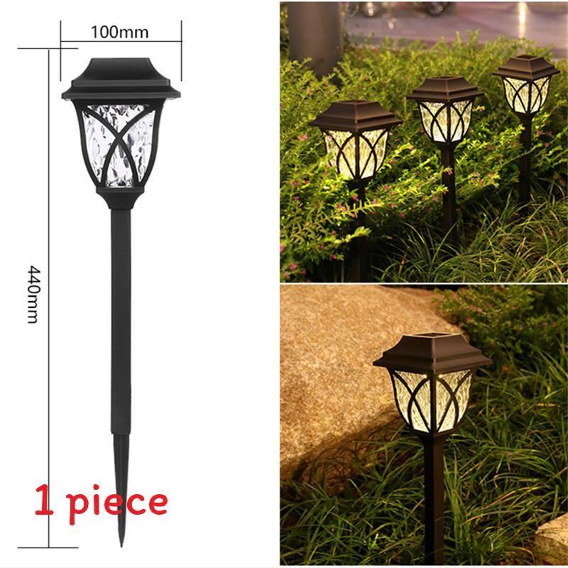 

Shaped Solar Grid Led Light Courtyard Outdoor Garden Decorative Ground Lamp Plug Warm Light
