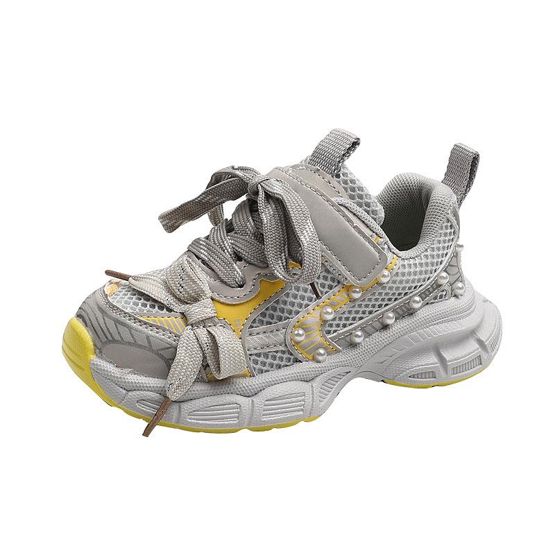 Girls sports shoes 2025 spring and autumn new fashion girls princess shoes student casual shoes soft sole children's dad shoes