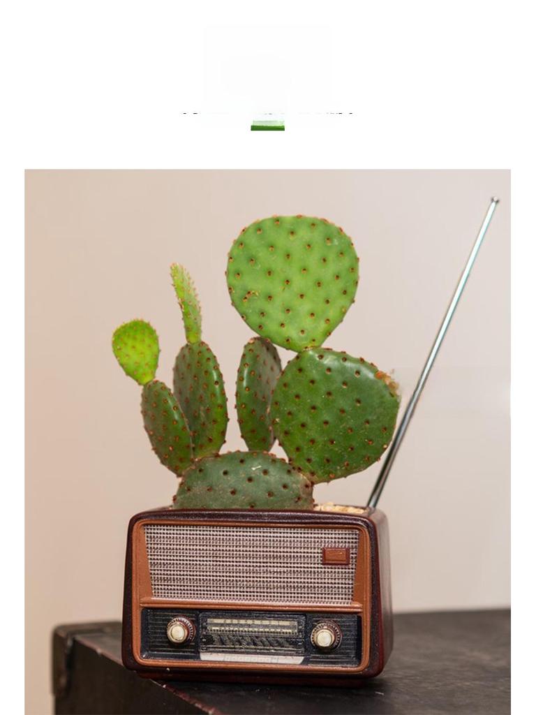 Blumentopf in Retro-Radioform – Kreatives Kunstharzhandwerk für die Inneneinrichtung