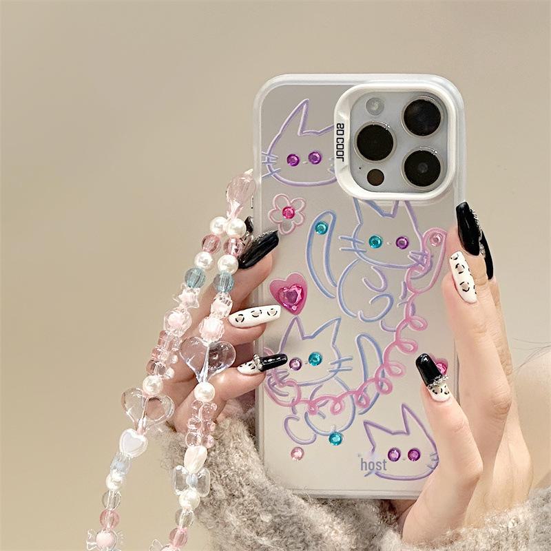 Zhitai Frosted Laser Case for iPhone 14/15 Pro Max & Huawei Mate 60 with Bracelet