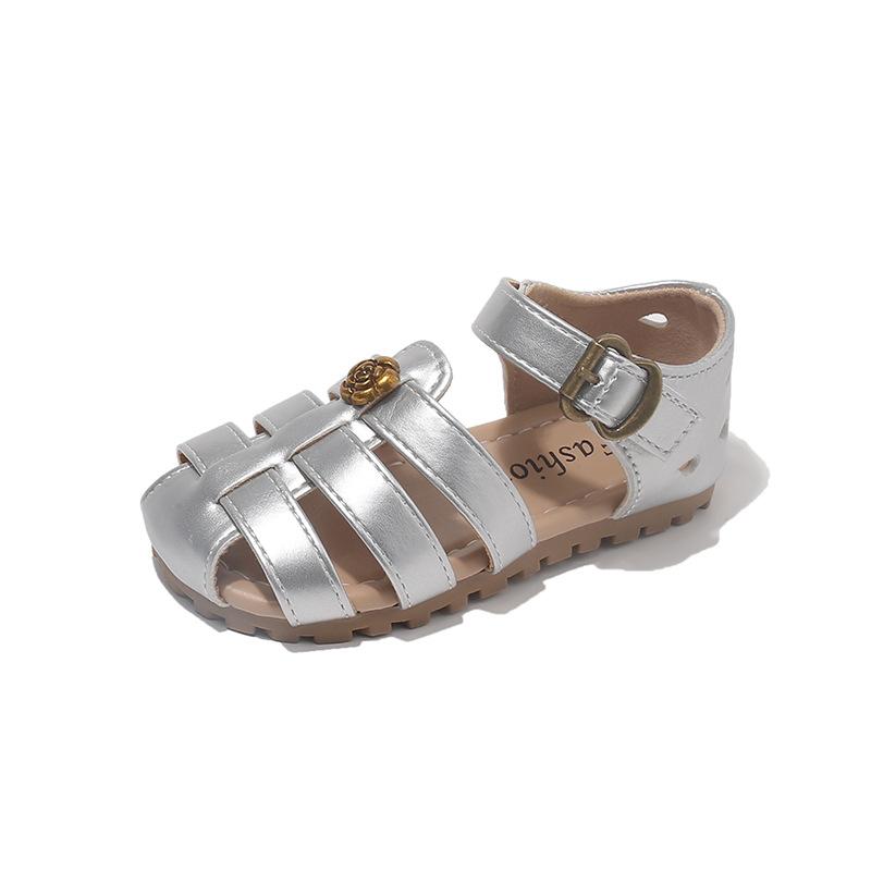 Girl: New Style Shoes - Retro Flip-flops 23 серебряный