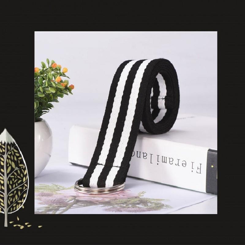

Trendy Pu Material Womens Belt With Unique Design For Effortless Everyday Style CanvasBelt BlackWhite