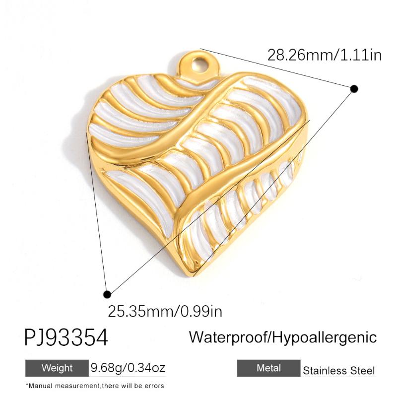 304 Stainless Steel Pendants Plated Blue Drop Flower Printed Charms For Diy Necklace Jewelry Making