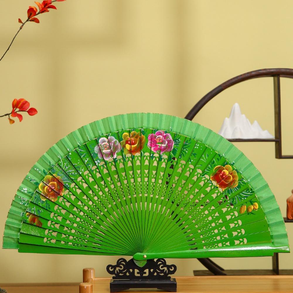 Traditional Spanish Wooden Fan Classic Handheld Fan Hand Fan Hand-painted Fan  Photography Prop