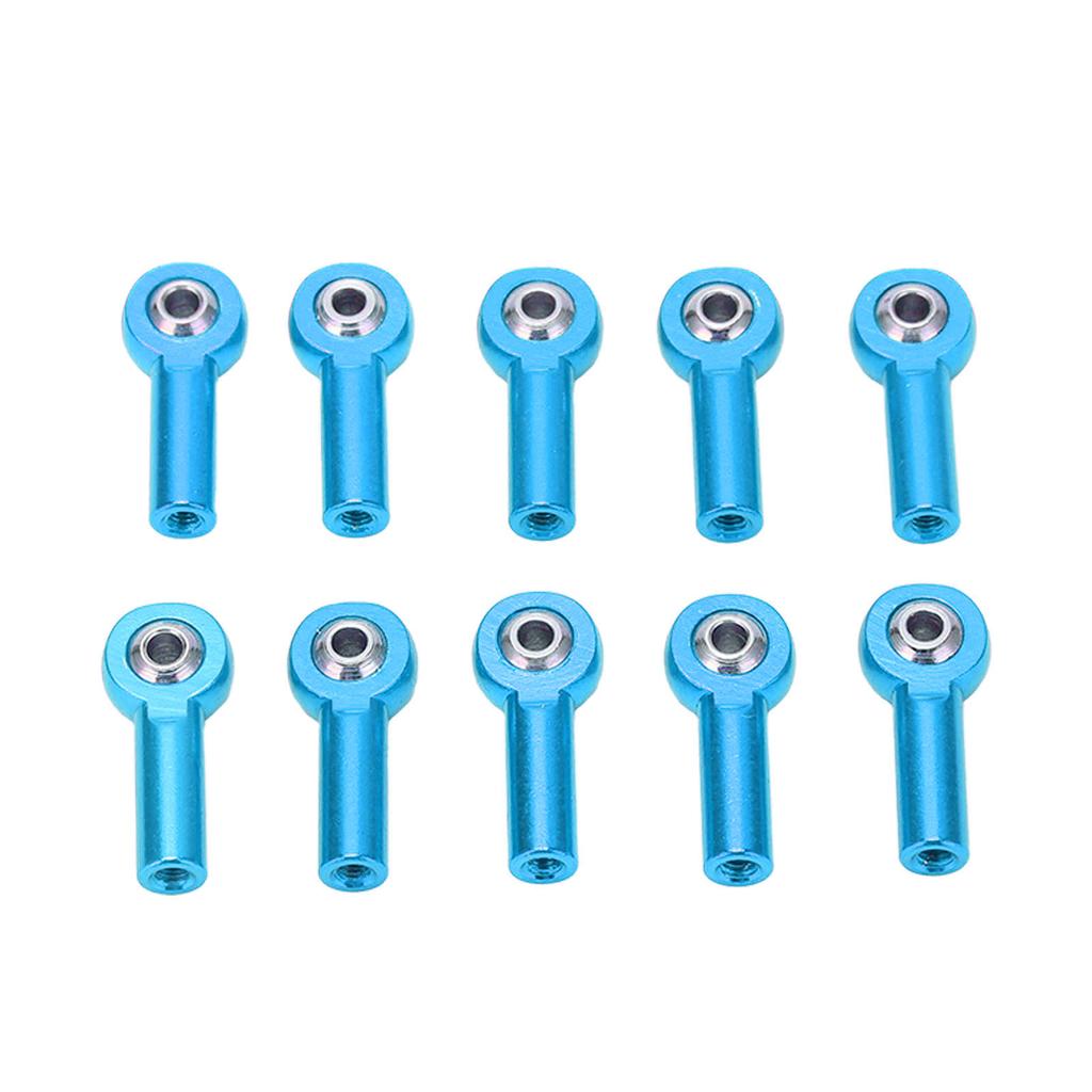 10PCS M3 26mm Aluminum Link Rod End Ball Joint for 1 10 1 8 Universal Remote Control CarBlue