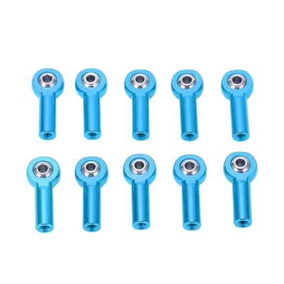 10PCS M3 26mm Aluminum Link Rod End Ball Joint for 1 10 1 8 Universal Remote Control CarBlue