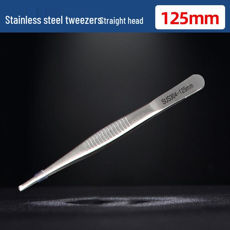 Extra Long 304 Stainless Steel Bent Tip Tweezers - Anti-Static Gardening & Planting Tool