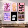 1pc Maximalist Sunshine More Amor Yellow Love Quote Poster Paper Print Home Bedroom Entrance Bar Cafe Art Painting Decoration