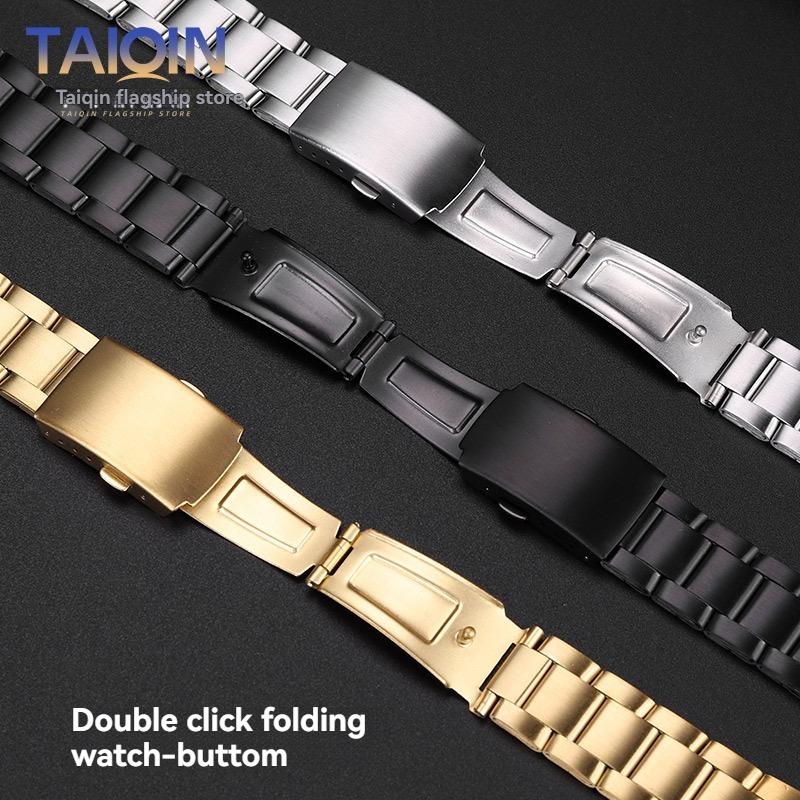 Cinturino in acciaio inossidabile da 18 mm Per Casio Quadrato Piccolo 3299 AE-1200WH/1300WH W-218 AE1200 cinturino in metallo 18mm Braccialetto