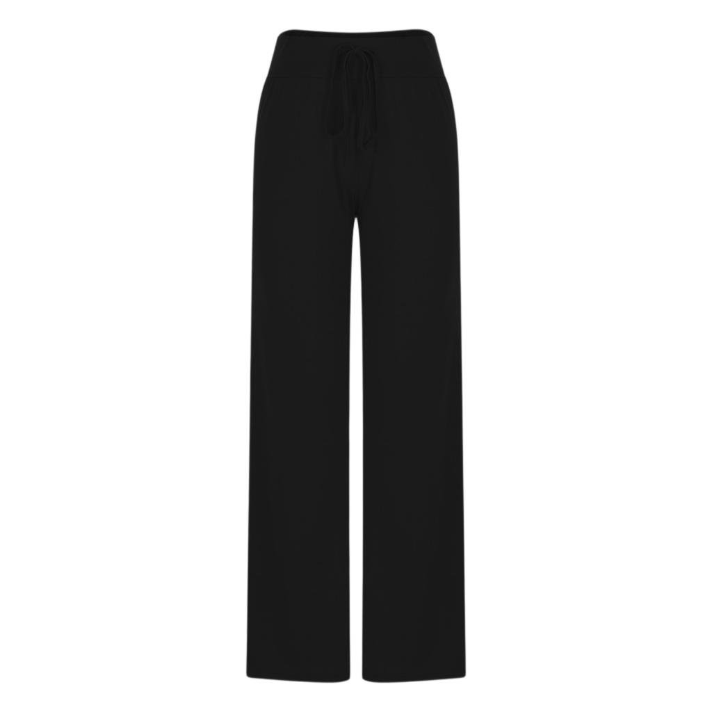 Damen Weitbein-Yogahose mit hochtaillierter Sporthose