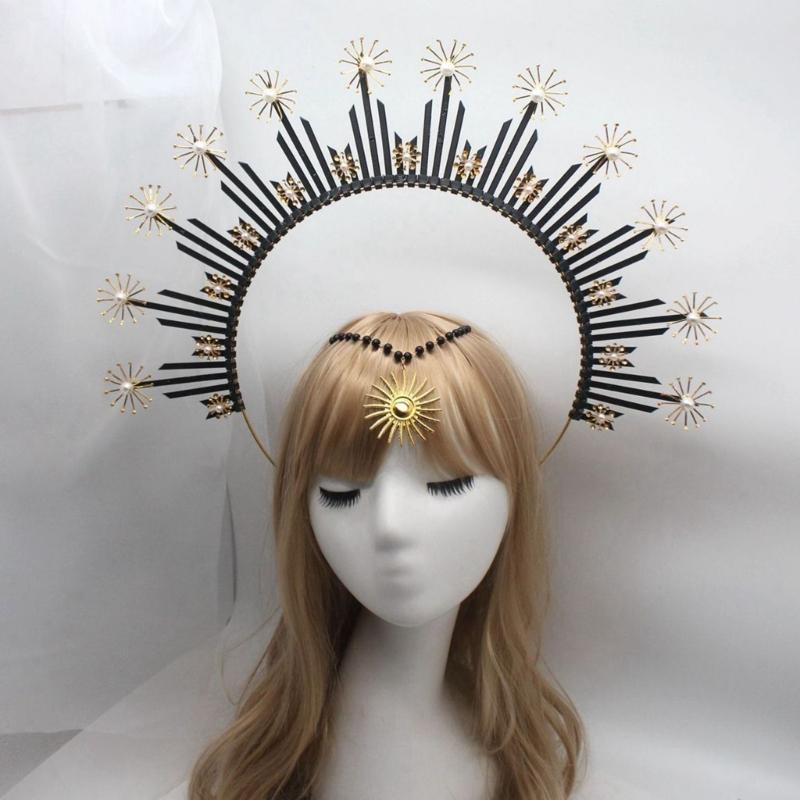 Bentiță Coroană Tiara Kituri Artizanat Handmade Piesa Coroană Costum Femei Bentiță Păr
