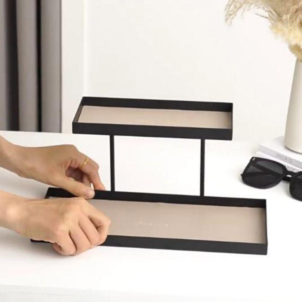 Large Capacity Jewelry Key Holder Iron Jewelry Display Stand Rack Cosmetics Storage Rack Entryway