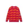 Li Ning Wave Pattern Knitted Round Neck Sweater Unisex Sweater Bright-Pink AMBT051-2
