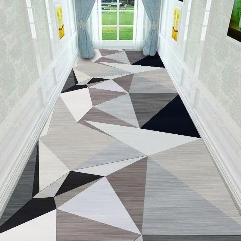 Light Luxury Diamond Shaped Pattern Lobby Carpets Rug Stairway Hallway Stairs Home Decor Corridor Aisle Runner Wedding Anti Slip
