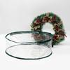 30/24inch Large Clear Christmas Wreath Storage Bag with Handle Dual Zipper, Garland Organizer Box