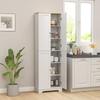 Kitchen Cupboard Kitchen Auxiliary Cabinet with 4 Doors and Adjustable Shelves for Dining Room Living Room 60x30x183 Cm White