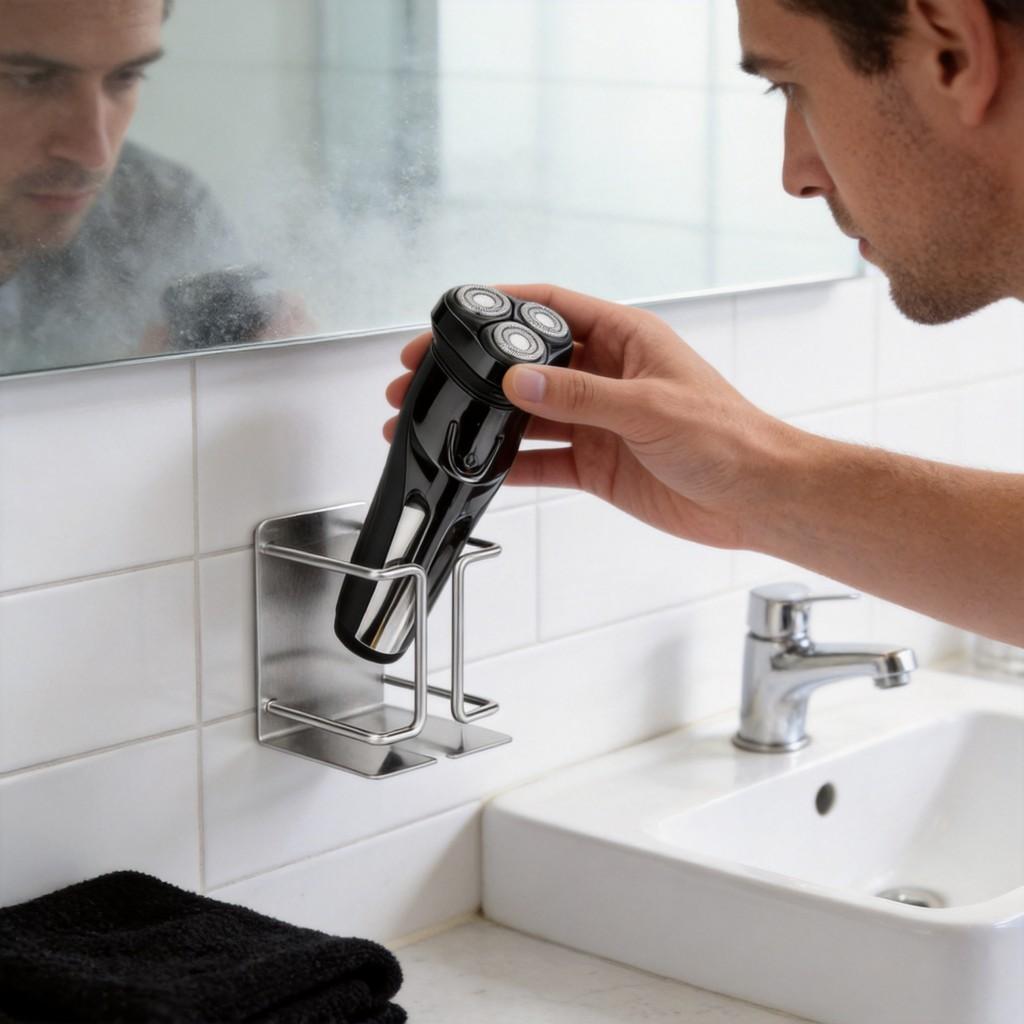Stainless Steel Wall Mount Hook For Razor Holder And Bathroom Organizer