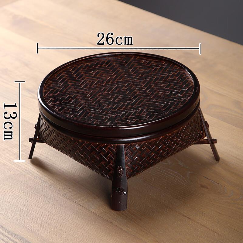 Japanese Style Lacquered Bamboo Storage Basket