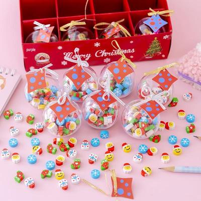 Kreative Weihnachtskugel Radiergummis: Festliche Schülergeschenke